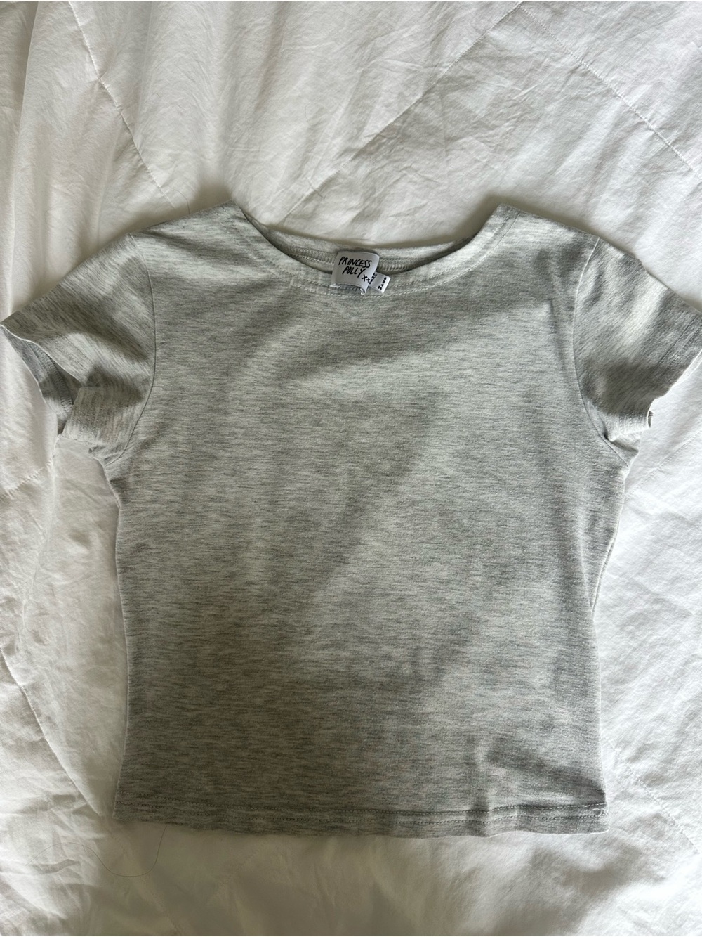 Princess Polly Heather Gray Short Sleeve Tee